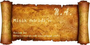 Misik Adrián névjegykártya